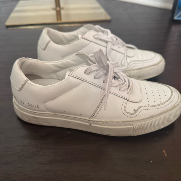 Common Projects BBall White Leather Sneakers 34 - Picture 2 of 7